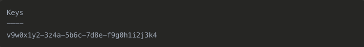 Key UUID